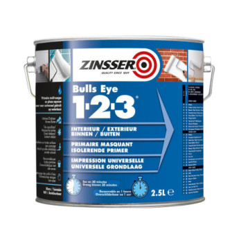 Primaire ZINSSER Bulls Eye 1-2-3 blanc 2,5L