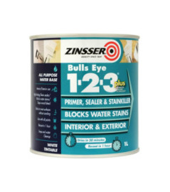 Primaire isolant ZINSSER Bulls Eye 1-2-3 PLUS blanc 1L