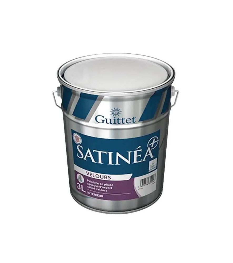 Peinture GUITTET Satinéa+ velours blanc 3L