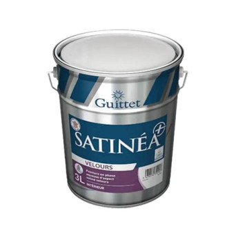 Peinture GUITTET Satinéa+ velours blanc 3L