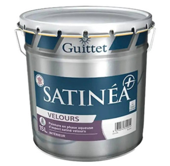 Peinture GUITTET Satinéa+ velours blanc 15L