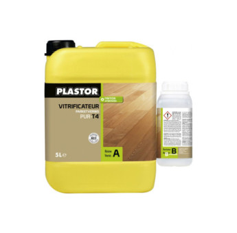 Vitrificateur PLASTOR PUR-T4 satin 4,5L et son durcisseur 0,5L