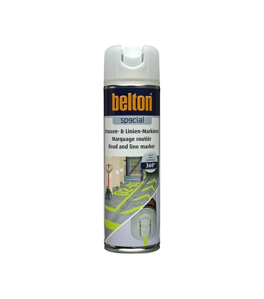 Peinture BELTON marquage routier jaune néon fluorescent 0,5L