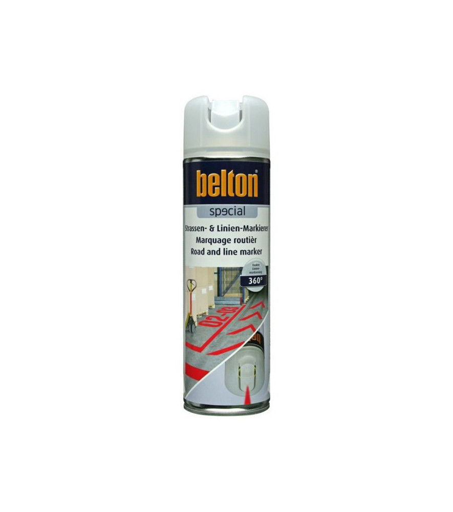 Peinture BELTON marquage routier rouge néon fluorescent 0,5L