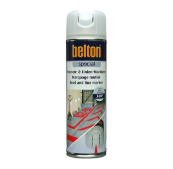 Peinture BELTON marquage routier rouge néon fluorescent 0,5L