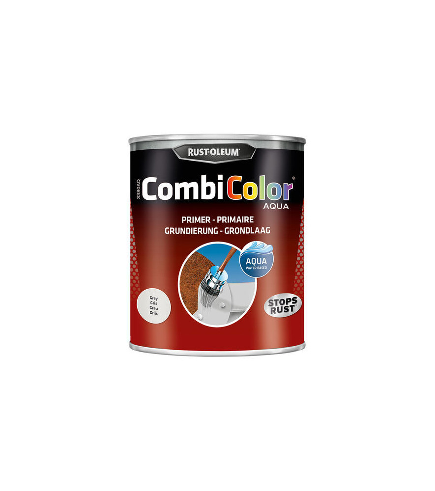 Peinture RUST-OLEUM Combiprimer Aqua primaire antirouille gris 0,75L