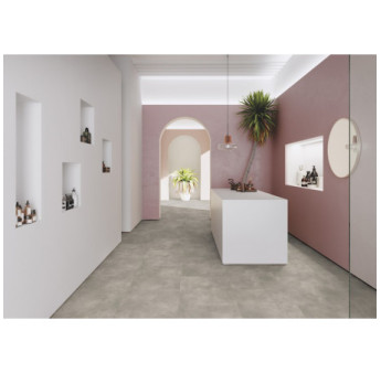 Revêtement de sol GERFLOR Création 55 à coller Bloom Uni Taupe paquet de 3,35m² dalles de 61x61cm