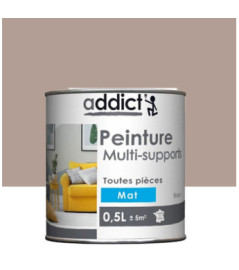 Peinture multi-supports ADDICT mat cendre 0,5L