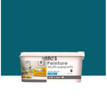 Peinture multi-supports ADDICT mat bleu pétrole 2,5L