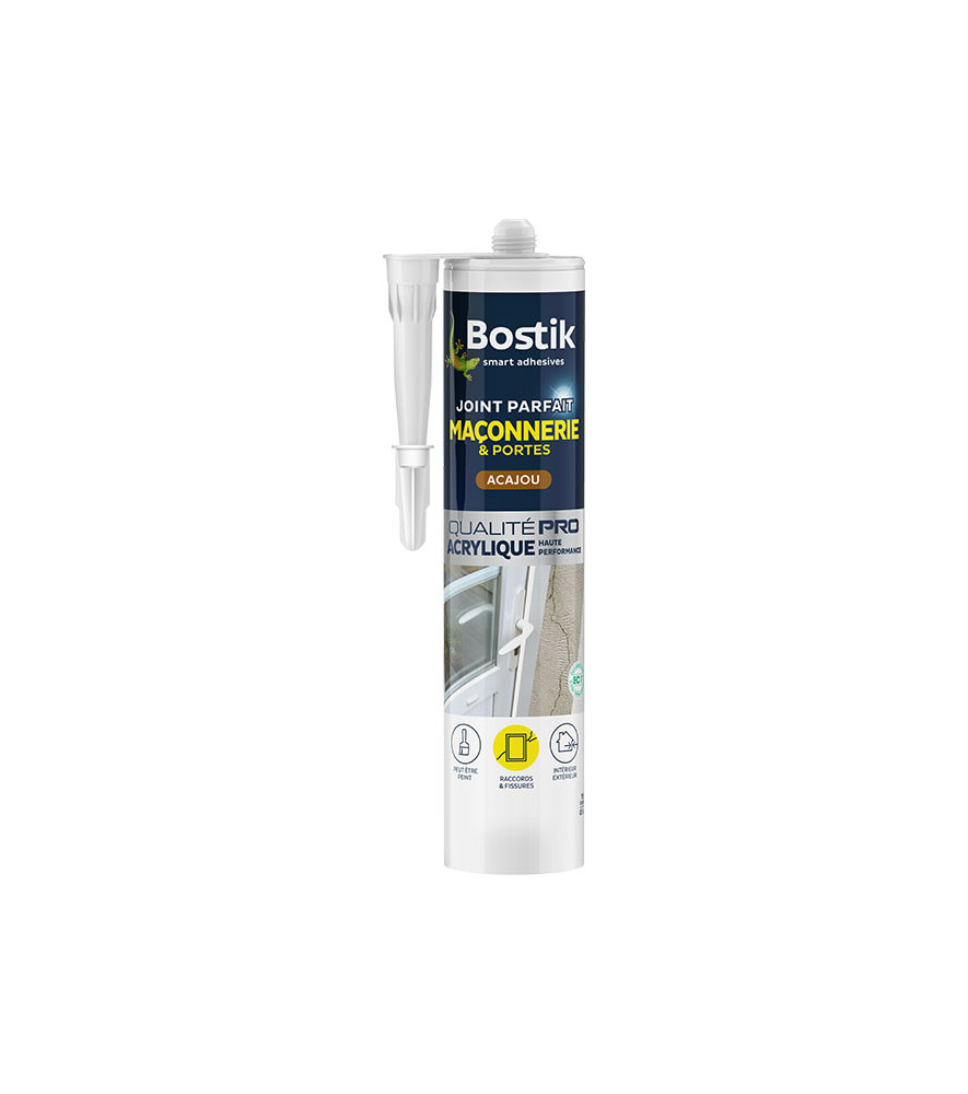 BOSTIK Joint Parfait Maçonnerie et portes acajou 280ml