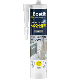 BOSTIK Joint Parfait Maçonnerie et portes gris 280ml