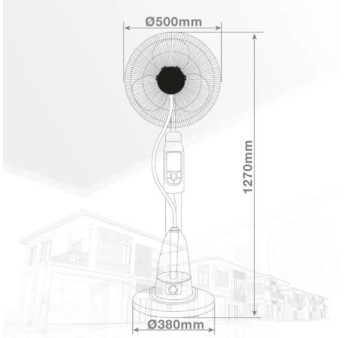 Brumisateur avec télécommande GARSACO  70W