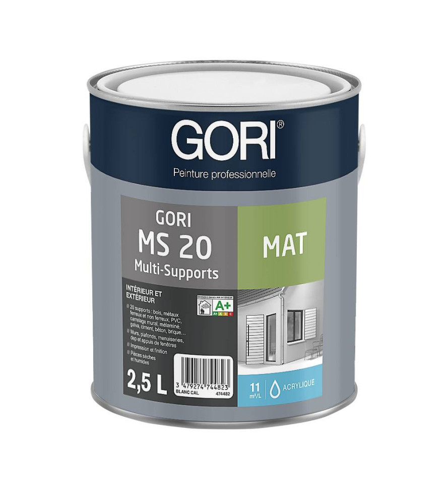 Peinture GORI MS 20 Calibré Teinté Pastel 2,5L