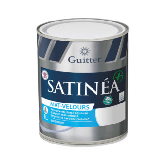 Peinture GUITTET Satinéa+ BC mat velours blanc 1L