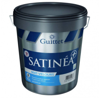 Peinture GUITTET Satinéa+ mat velours blanc 15L