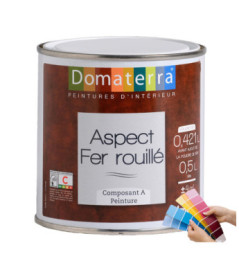 Peinture DOMATERRA aspect fer rouillé 0,5L bi-composant