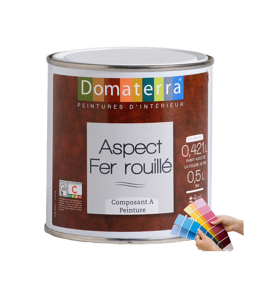 Peinture DOMATERRA aspect fer rouillé 0,5L bi-composant