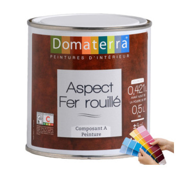 Peinture DOMATERRA aspect fer rouillé 0,5L bi-composant