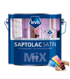 Peinture LEVIS Saptolac satin blanc 1L