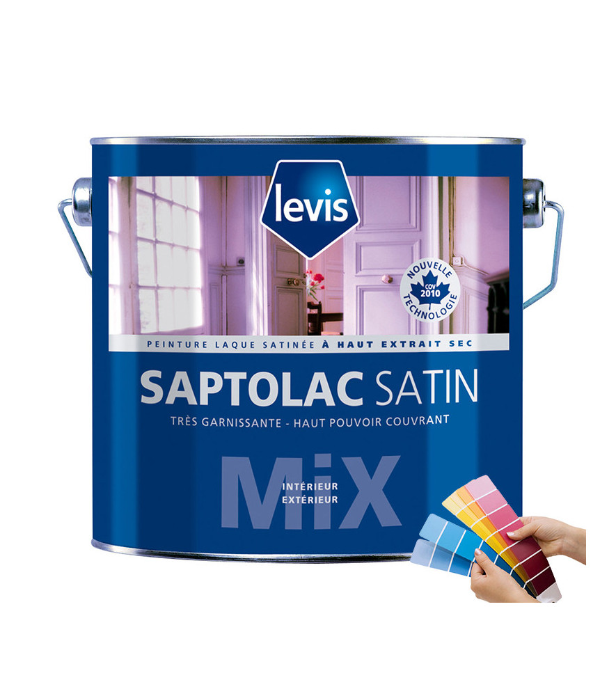 Peinture LEVIS Saptolac satin blanc 1L