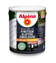 Peinture alkyde émulsion brillant ALPINA 2,5L jade