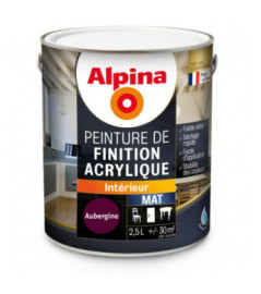 Peinture acrylique mat ALPINA 2,5L aubergine