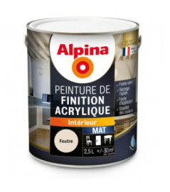 Peinture acrylique mat ALPINA 2,5L feutre