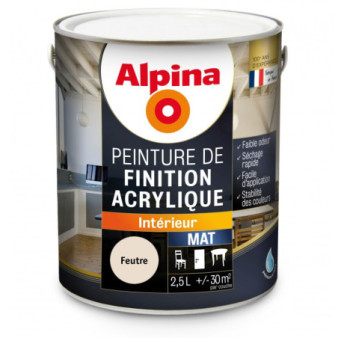 Peinture acrylique mat ALPINA 2,5L feutre