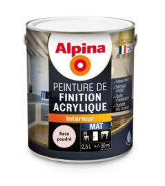 Peinture acrylique mat ALPINA 2,5L rose poudré