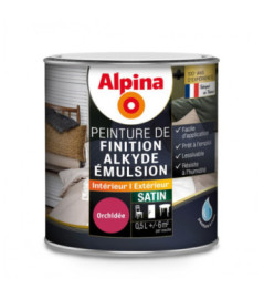 Peinture alkyde émulsion satin ALPINA 0,5L orchidée