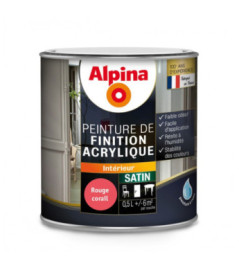 Peinture acrylique satin ALPINA 0,5L rouge corail