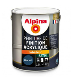 Peinture acrylique satin ALPINA 2,5L bleu nuit