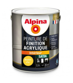 Peinture acrylique satin ALPINA 2,5L bouton d'or