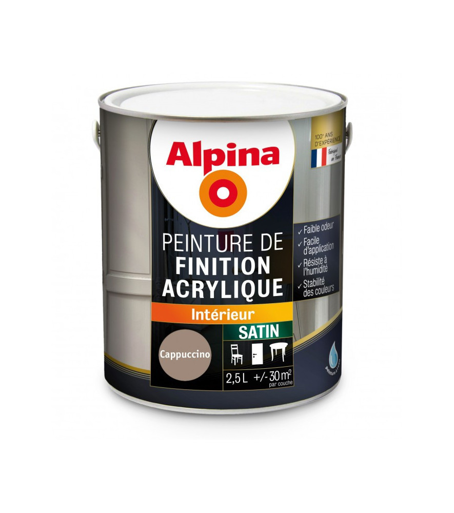 Peinture acrylique satin ALPINA 2,5L cappuccino