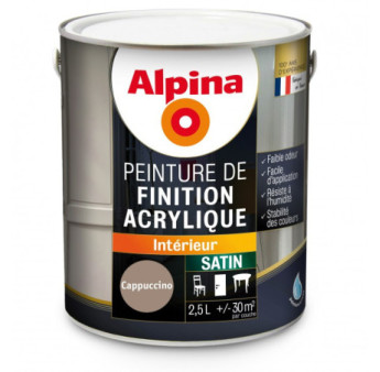 Peinture acrylique satin ALPINA 2,5L cappuccino