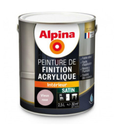 Peinture acrylique satin ALPINA 2,5L vieux rose