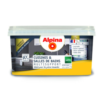 Peinture Cuisine & Bains satin ALPINA 2,5L curry