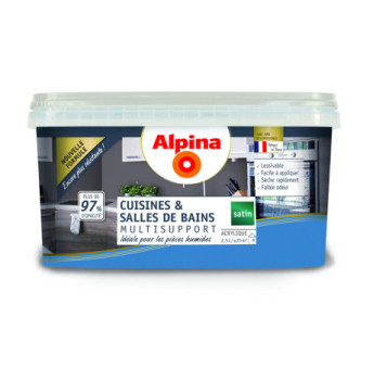 Peinture Cuisine & Bains satin ALPINA 2,5L cyclades