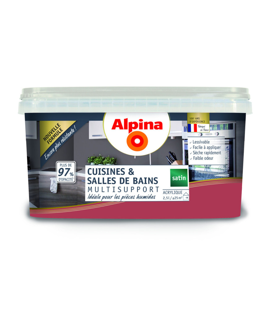 Peinture Cuisine & Bains satin ALPINA terracotta 2,5L