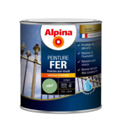 Peinture anti-rouille ALPINA noir mat 0,5L