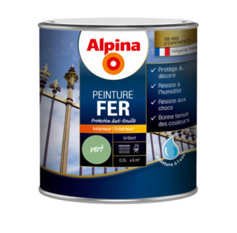 Peinture anti-rouille ALPINA noir mat 0,5L