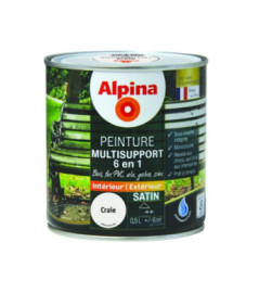 Peinture multisupport 6en1 satin ALPINA 0,5L craie