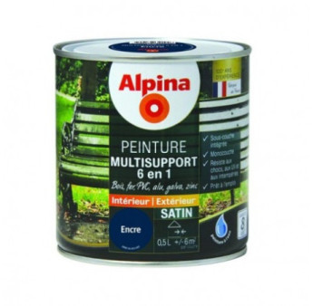 Peinture multisupport 6en1 satin ALPINA 0,5L encre