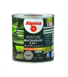 Peinture multisupport 6en1 satin ALPINA 0,5L feutre