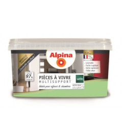 Peinture pièces à vivre satin ALPINA 2,5L amande