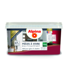 Peinture pièces à vivre satin ALPINA 2,5L bourgogne