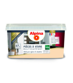 Peinture pièces à vivre satin ALPINA 2,5L crème