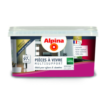 Peinture pièces à vivre satin ALPINA 2,5L framboise