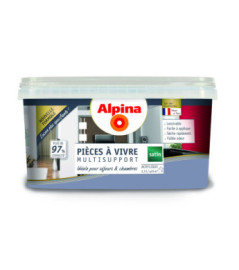 Peinture pièces à vivre satin ALPINA 2,5L galet