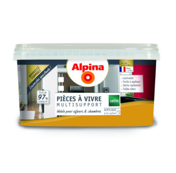 Peinture pièces à vivre satin ALPINA 2,5L moutarde